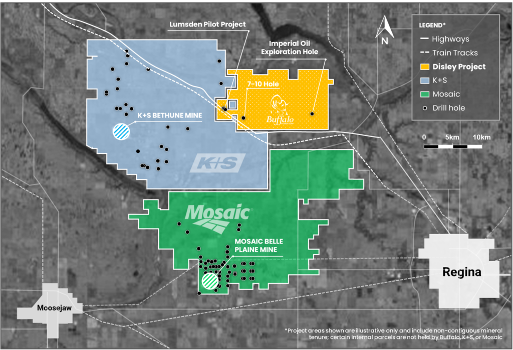 The <span>Disley Project</span> is located in southern Saskatchewan, approximately 50km northwest of Regina and covers approximately 9,413 hectares.